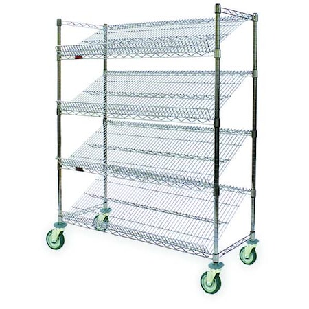 Slanted Shelf Wire Cart, 18 In. W MPN:M1836Z-4