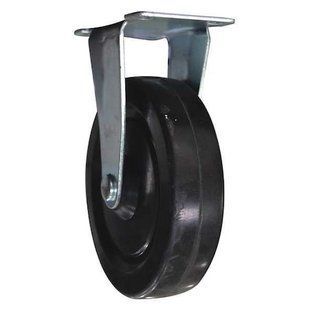 FixedCaster, 3-3/4in, 2-1/4in, Black, Rubber MPN:MH2PLG501G
