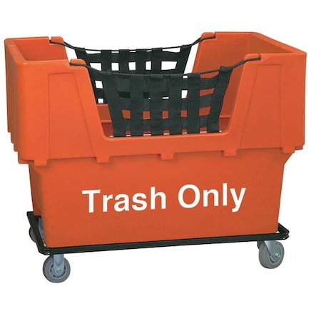 Material Handling Cart, Orange, Trash Only MPN:N1017261-ORANGE-TRASH