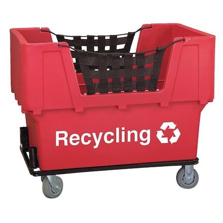 Basket Truck, Recycling, Cap 1100 Lb, Red MPN:N1017261-RED-RECYCLE
