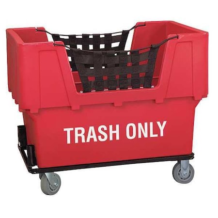 Material Handling Cart, Red, Trash Only MPN:N1017261-RED-TRASH