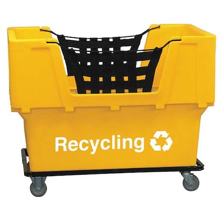 Material Handling Cart, Yellow, Recycling MPN:N1017261-YELLOW-RECYCLE