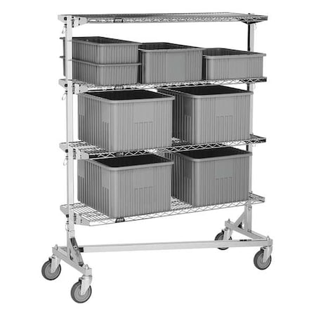 Nesting Wire Cart, 24 In. W, 60 In. L MPN:NT-2460
