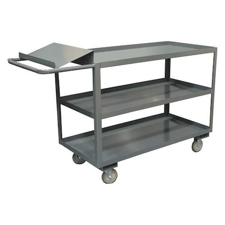 Order-Picking Utility Cart with Lipped Metal Shelves, Steel, 1, 200 lb Load Capacity, 3 Shelves MPN:OPC-2436-3-95