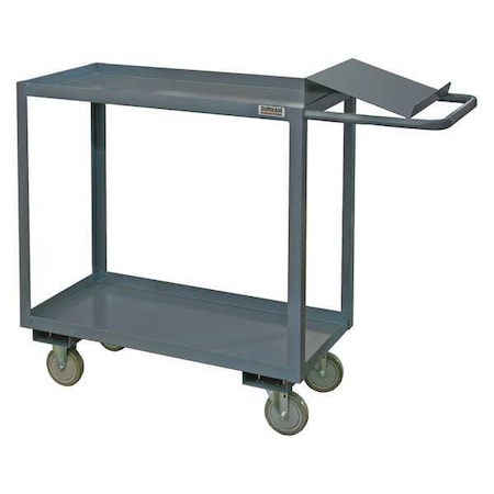 Order-Picking Utility Cart with Lipped Metal Shelves, Steel, 1, 200 lb Load Capacity, 2 Shelves MPN:OPC-2448-2-95