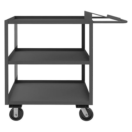 Order-Picking Utility Cart with Lipped Metal Shelves, Steel, 3, 000 lb Load Capacity, 3 Shelves MPN:OPC-246048-3-6PH-95