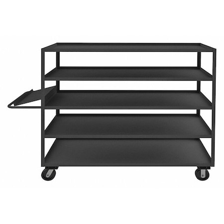 Order-Picking Utility Cart with Lipped Metal Shelves, Steel, 3, 000 lb Load Capacity, 5 Shelves MPN:OPC-247268-5-6PH-95