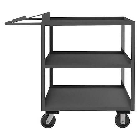 Order-Picking Utility Cart with Lipped Metal Shelves, Steel, 3, 000 lb Load Capacity, 3 Shelves MPN:OPC-304848-3-6PH-95