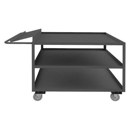Order-Picking Utility Cart with Lipped Metal Shelves, Steel, 1, 200 lb Load Capacity, 3 Shelves MPN:OPC-3072-3-95