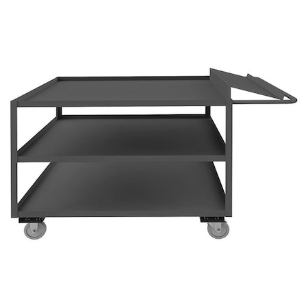 Order-Picking Utility Cart with Lipped Metal Shelves, Steel, 1, 200 lb Load Capacity, 3 Shelves MPN:OPC-3648-3-95