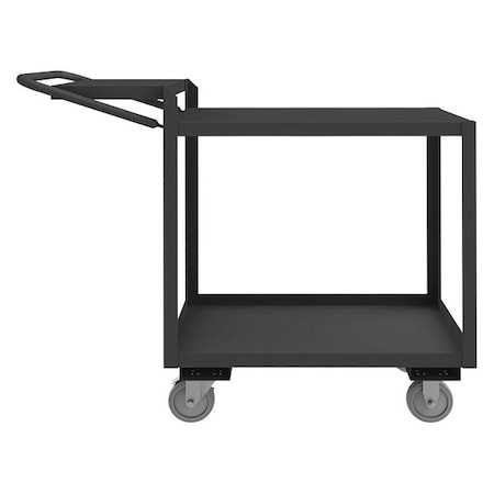 Order-Picking Utility Cart with Lipped & Flush Metal Shelves, Steel, 1, 200 lb Load Capacity MPN:OPCFS-1832-2-TLD-95