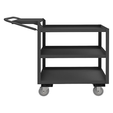 Order-Picking Utility Cart with Lipped Metal Shelves, Steel, 1, 200 lb Load Capacity, 3 Shelves MPN:OPCFS-1832-3-95