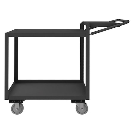 Order-Picking Utility Cart with Lipped & Flush Metal Shelves, Steel, 1, 200 lb Load Capacity MPN:OPCFS-2448-2-TLD-95
