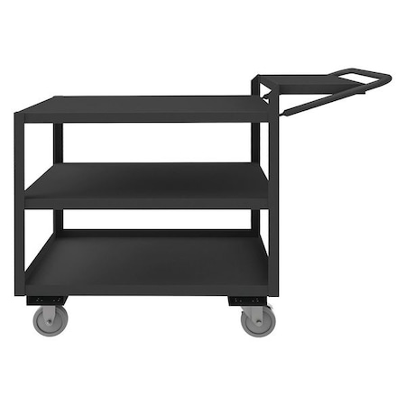 Order-Picking Utility Cart with Lipped & Flush Metal Shelves, Steel, 1, 200 lb Load Capacity MPN:OPCFS-2448-3-BLU-95