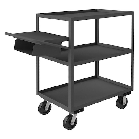 Order-Picking Utility Cart with Lipped Metal Shelves, Steel, 3, 600 lb Load Capacity, 3 Shelves MPN:OPCPFS-243648-3-6PH-95