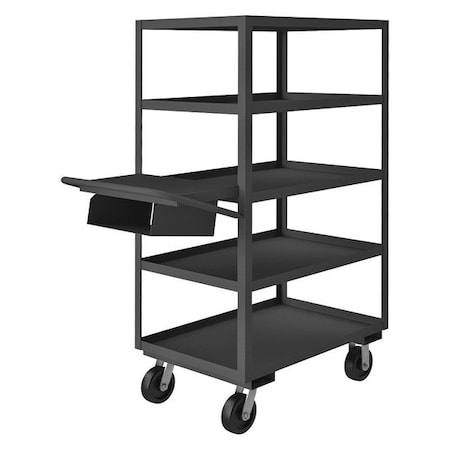 Order-Picking Utility Cart with Lipped Metal Shelves, Steel, 3, 600 lb Load Capacity, 5 Shelves MPN:OPCPFS-243665-5-6PH-95