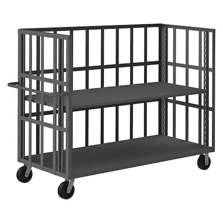 Single-Side-Access Slat-Wall Metal Stock Truck, Steel, 3, 000 lb Load Capacity, 2 Shelves MPN:OPTFB-7230-1AS-95