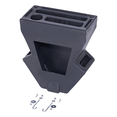 StrgCady, 19in, 8-1/8in, 16-1/4in, Bk, Plstc MPN:P-CADDY-BK