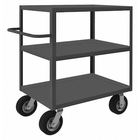 Instrument Cart with Lipped Metal Shelves, Steel, 1, 200 lb Load Capacity, 3 Shelves, 48 in L MPN:RIC-243645-3-ALU-95