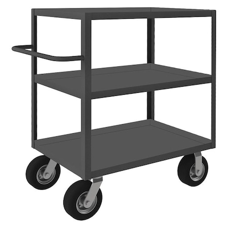 Instrument Cart with Lipped Metal Shelves, Steel, 1, 200 lb Load Capacity, 3 Shelves, 72 in L MPN:RIC-243650-3-ALU-95