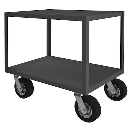 Utility Cart with Flush Metal Shelves, Steel, 1, 200 lb Load Capacity, 2 Shelves, 42 1/2 in L MPN:RIC24362NHNRM4SW8PN95