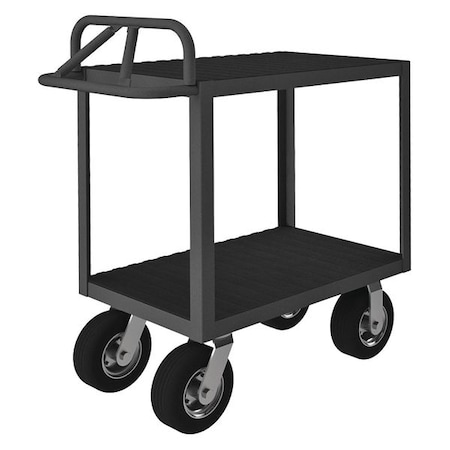 Instrument Cart with Flush Metal Shelves, Steel, 1, 200 lb Load Capacity, 2 Shelves, 48 in L MPN:RICE-3036-2-8SPN-95
