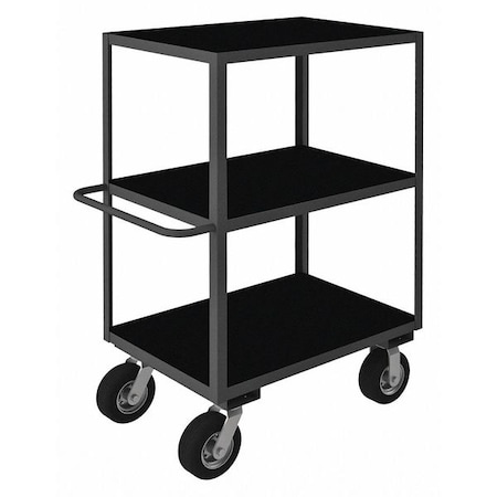 Utility Cart with Flush Metal Shelves, Steel, 1, 200 lb Load Capacity, 3 Shelves, 42 1/2 in L MPN:RICNM-243645-3-95