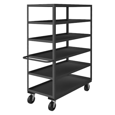 Utility Cart with Lipped Metal Shelves, Steel, 3, 000 lb Load Capacity, 6 Shelves, 54 in L, 73 in H MPN:RSC-244873-6-3K-95