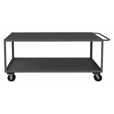 Utility Cart with Lipped & Flush Metal Shelves, Steel, 3, 000 lb Load Capacity, 2 Shelves MPN:RSC-247236-2-3K-TLD-95