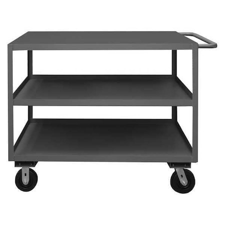 Utility Cart with Lipped & Flush Metal Shelves, Steel, 3, 000 lb Load Capacity, 3 Shelves, 48 in H MPN:RSC-3060-3-3K-TLD-95