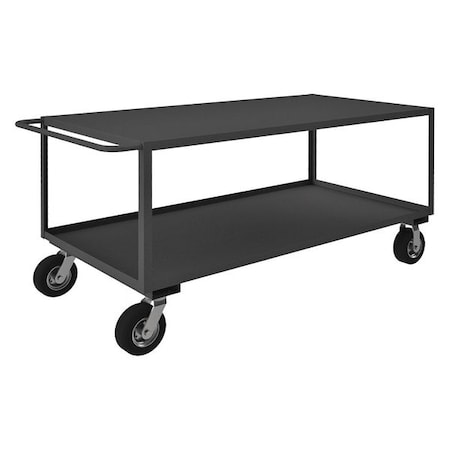 Utility Cart with Lipped & Flush Metal Shelves, Steel, 3, 000 lb Load Capacity, 2 Shelves, 36 in H MPN:RSC-306036-2-3K-TLD-95