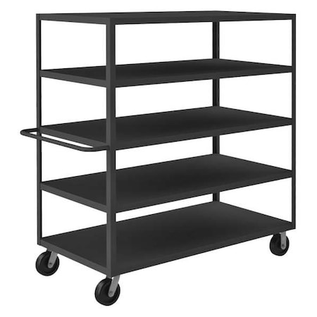Utility Cart with Flush Metal Shelves, Steel, 3, 000 lb Load Capacity, 5 Shelves, 78 1/2 in L MPN:RSC-306066-5-3K-ALD-95