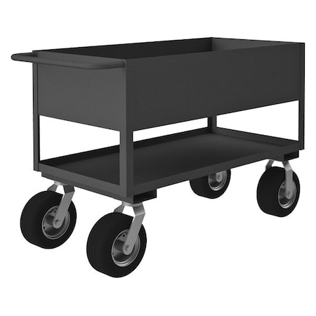 Utility Cart with Deep Lipped Metal Shelves, Steel, 1, 200 lb Load Capacity, 2 Shelves, 52 in L MPN:RSC12-244836-2-10SPN-95