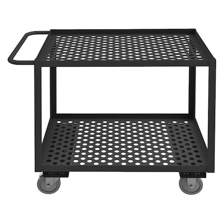 Flow-Through Utility Cart with Perforated Lipped Metal Shelves, Steel, 1, 200 lb Load Capacity MPN:RSCM-2436-2-95
