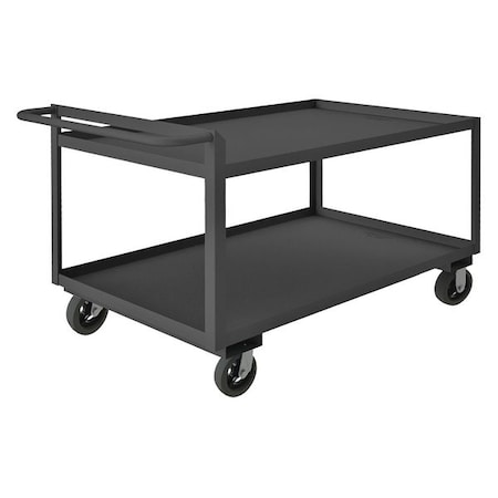 Utility Cart with Lipped Metal Shelves, Steel, 2, 000 lb Load Capacity, 2 Shelves, 39 in L MPN:RSCR243636ALU6MR95