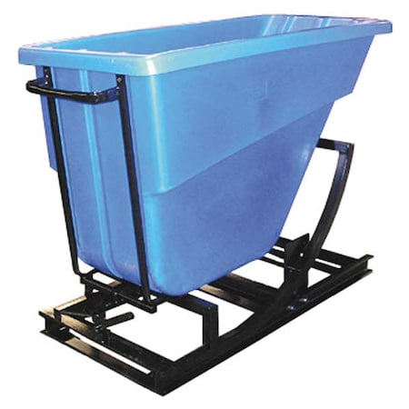 Self Dumping Hopper, 750 lb., Poly, Blue MPN:SD 5/8 BLUE