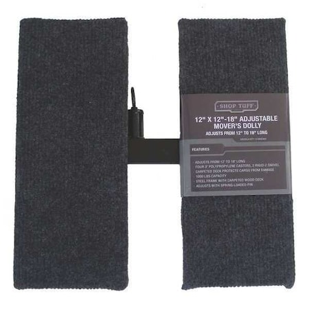GnrlPrpsDlly, 3in, 12in, Blk, Wood, 1, 000lb MPN:STF-1218MDAM