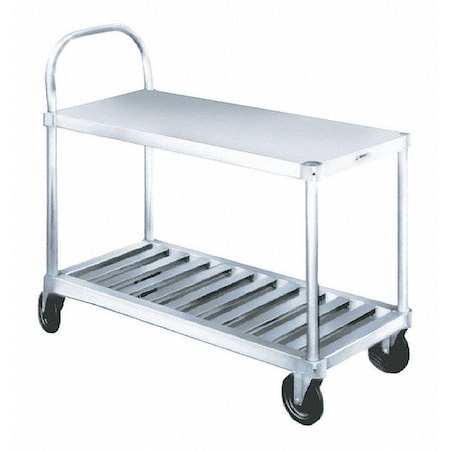Utility Cart, Aluminum, 600 lb Load Capacity, 2 Shelves, 47 in L, 19 in W, 47 1/2 in H, Flat Handle MPN:TBST-1941/ST