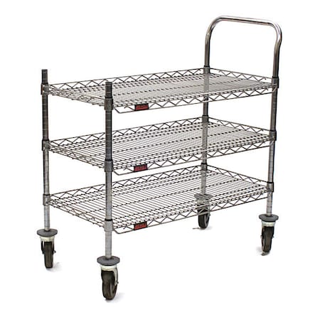 Wire Shelving Cart, 500 lb., 40 In.H MPN:U3-1836C-RP