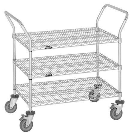 Utility Cart, Cap 400 Lb, 48x24, 3 Shelves MPN:UC3-2448LZ