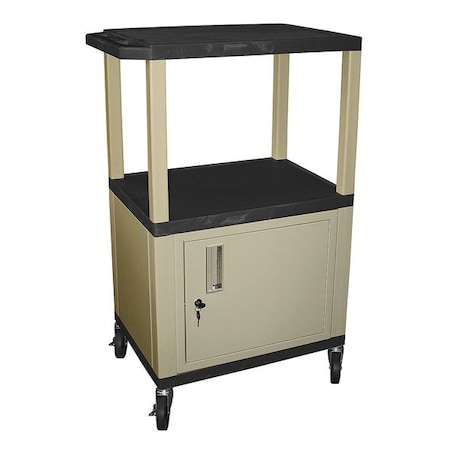Audio-Visual Cart, 300 lb., Black, 18 In. L MPN:WT42C2E