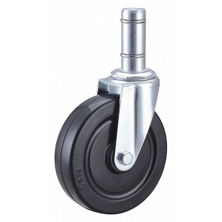 Swivel Stem Caster, Rubber, 5 in., 200 lb. MPN:02RR05041S017GN