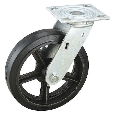 Swivel NSF-Listed Plate Caster, 600 lb., 75 Shore A MPN:16MR08201S