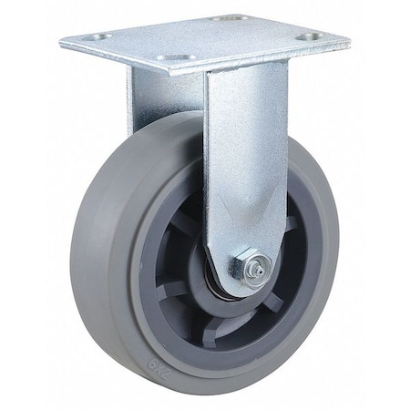 Rigid Plate Caster, TPR, 6 in., 600 lb. MPN:18XS06228R