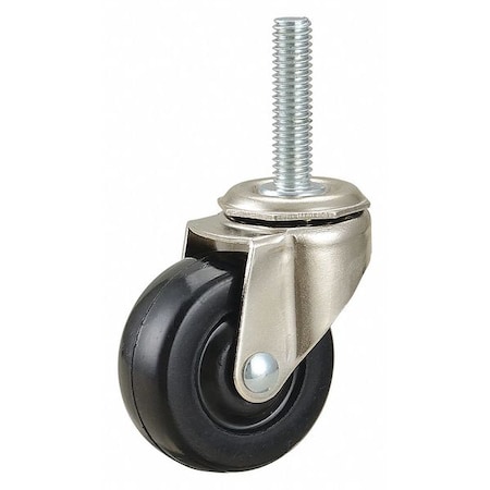Swivel Stem Caster, Rubber, 2 in., 75 lb. MPN:1G004