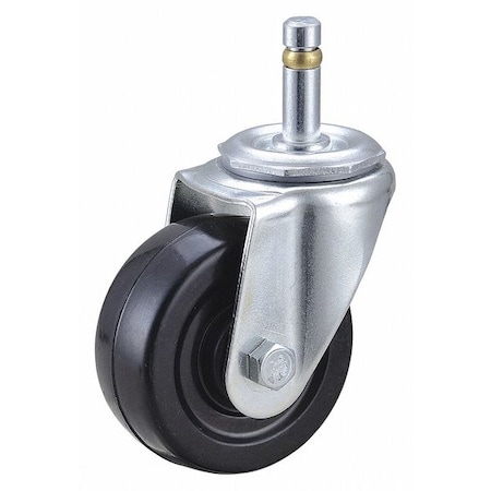 Swivel Stem Caster, Rubber, 3 in., 165 lb. MPN:1G005