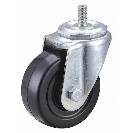 Swivel Stem Caster, Rubber, 3 in., 110 lb. MPN:1G007