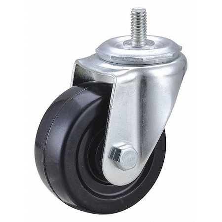 Swivel Stem Caster, Rubber, 3 in., 175 lb. MPN:1G010