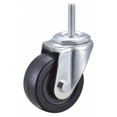Swivel Stem Caster, Rubber, 3 in., 165 lb. MPN:1G016