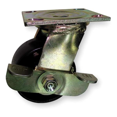 Swivel Plate Caster, Steel, 8 in., 1200 lb. MPN:1NVD1